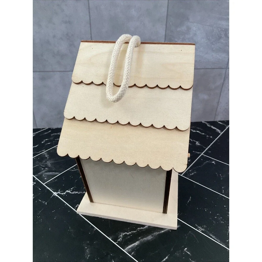 Make market Plywood Birdhouse, Brown, 7” X 6.75” X 4.50”